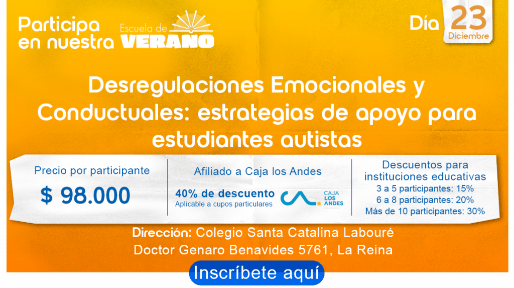 Desregulación emocional autismo - Escuela de Verano